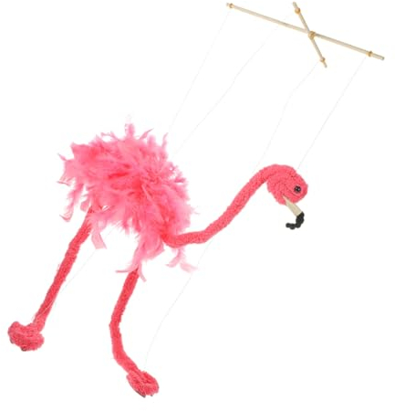 GARVALON Flamingo Marionette Puppe Interaktive Handpuppe Für Puppentheater Lustiges Für Aufführungen Und Partys Hochwertiges Sicheres Material