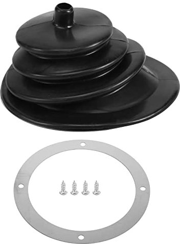 Pour Mr Gasket 1651 - soufflet rond en caoutchouc noir - 13,2 cm - Pour levier de vitesse - Plaque ronde