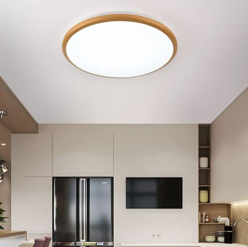 SSNCcNC Gold, Rund Flach Panel Deckenlampe LED Deckenleuchte Minimalismus Weißes Licht 6000K Metallrahmen PVC-Schirm Schlafzimmer Küche Bad Balkon Flur Wohnzimmer Deckenbeleuchtung Ø26cm