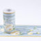 Jodimitty PVC Wallpaper Border Self Adhesive 10 Meter x 10cm Floral Pattern Peel Stick Waistline Trim Wall Border for Living Room Bedroom Decoration (Blue Yellow Floral)