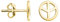 SOFIA MILANI - Damen Ohrringe 925 Silber - vergoldet/golden - Peace Ohrstecker - E2564
