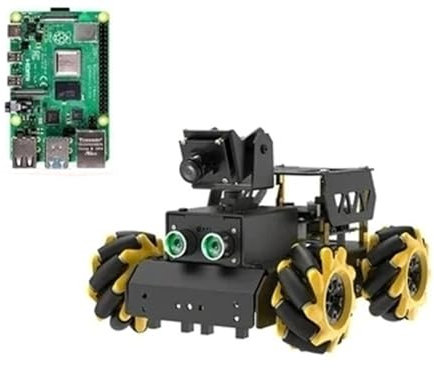 OLDDO 2023 TurboPi Omni Mecanum Wheel Robot Car Kit For Raspberry Pi With Camera Open Source Python For Beginners(BLUE)