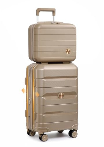 Sea choice Valigia da viaggio Espandibili Bagaglio a mano Cabina Trolley set di valigie trolley con 4 Doppie Ruote a 360° et Chiusura TSA, 55cm