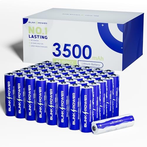 Blinkspower™ Lithium Batteries AA 48 Pack, 3500mAh NO.1 Lasting 1.5V Double A Lithium Battery 【Non-Rechargeable】
