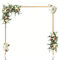 LOLYSIC Over The Table Rod Stand, Adjustable Gold Metal Hanging Rail with Clamp, Over Table Display Bar Balloon Flower Arch Frame for Birthday Party Wedding Christmas (Length 120-184CM, Height 141CM)