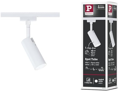 Paulmann 94890 URail LED Schienenspot 3-Step-Dim Tubo 170lm 4W 4000K 230V Signalweiß Schienensystem
