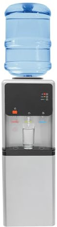 Dispensador de agua de pie con 3 ajustes de temperatura para agua caliente y fría en interiores, carga superior, enfriador de agua embotellado, para oficina, hogar