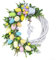 Ghirlanda di fiori pasquali in acrilico, decorazione per porta, celebrazione primaverile, decorazione per la casa 22.9*25cm