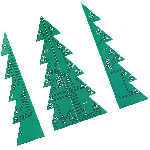 Kit de Bricolaje de árbol de Navidad PCB LED 3D con 23 Efectos de Iluminación Adientales e Iones de Potencia USB