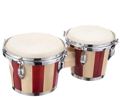 Handtrommel Bongos Für Kinder Aus Holz Holz-Perkussion Musikinstrument | Pädagogisches Percussion-Instrument für Babys, Kleinkinder, Kinder, Jugendliche, junge Erwachsene und Senioren