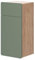 Vicco Midischrank Izan, Goldkraft Eiche/Grün, 36.6 x 76.6 cm mit Schublade und Tür