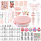 Nifogo Kit Patisserie Douille 356pcs, Accessoire, Ustensiles à Pâtisserie Inclure Plateau Tournant, Poche a Douille, Decoration Gateau Anniversaire