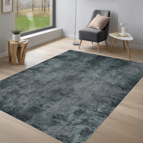 KTYUTJDH Teppiche Quadratisch, Anthrazit Grau Weiß Neutrale Farben, Schwarz, Quadratisch 120 x 120 cm Dekorative Teppich Waschbar für Wohnzimmer, Schlafzimmer, Küche, Kindermatte,