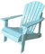 AXI Carmen Adirondackstuhl aus Holz in Pastellblau | Gartenstuhl/Loungestuhl/Adirondack Stuhl/Chair aus Holz für 1 Person mit Armlehnen & hoher Rückenlehne | 90,5 x 78,4 x 93 cm.