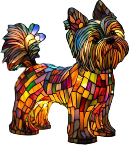 SAROZZTAL LED Hundeserie Lampe, Hund Katzen USB Nachtlicht Schreibtischlampe, Hundelampen aus Harz, Französische Bulldogge/Dackel/Corgi/Mops Nachtlicht für Wohnzimmer Schlafzimmer (G)