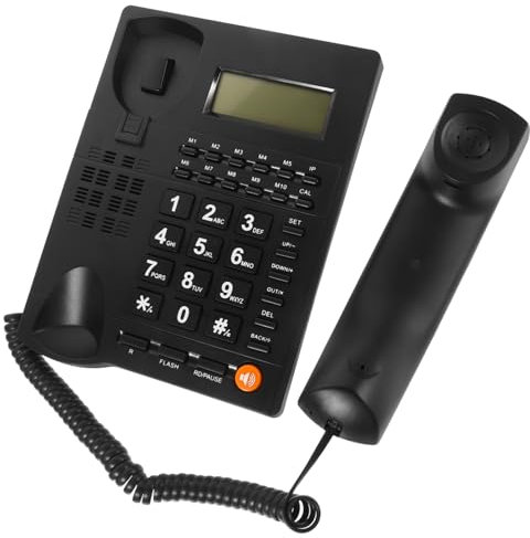 HOMSFOU Telefono Grandi per Anziani Telefoni Fissi Tavolo Materiale Robusto Interfaccia Design Affidabile e Duraturo