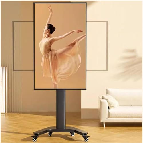 Soporte de TV con Ruedas para televisores de 32 a 60 Pulgadas: Altura Ajustable, portátil, con Ruedas bloqueables y rotación de Pantalla de 0 a 90° (TV de 32 a 60 Pulgadas).