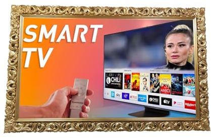 Marco decorativo barroco para Smart TV, estilo perforado, hoja de oro, 11 cm de ancho, TV1135O (51 a 65 pulgadas)
