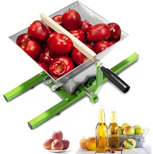 TUPOSTAR Traubenpresse, Obst- Und Weinpresse, Beerenpresse, GroßE ObstmüHle, FüR Wein- Und Apfelweinpressung, Abnehmbare Struktur,Grün