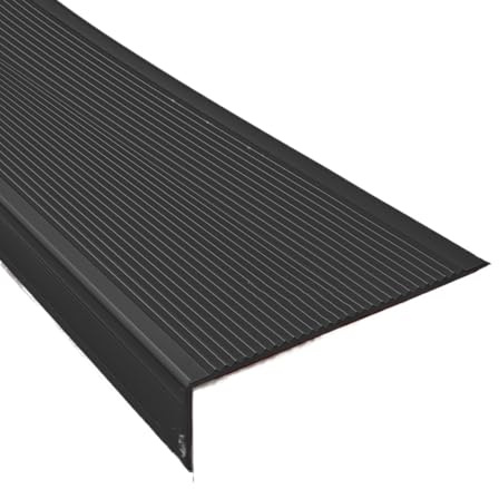 KUKIXKK Treppenkantenprofil Winkelprofil Kantenschutzprofil, Kantenschutz Eckenschutz Treppen-Kantenprofil Winkel-Schutzprofil, einfache Montage(Nero,1.9m/6.23ft)
