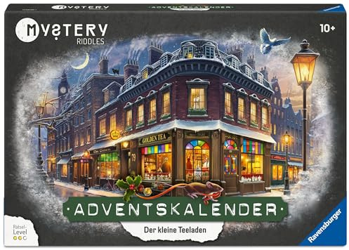Ravensburger Mystery Adventskalender 2026 - Der kleine Teeladen - Escape Room Erlebnis mit 24 Rätseln für Erwachsene, Familien & Kinder ab 10 Jahren, Rätsel-Adventskalender - 12028005