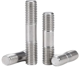 MengJiu M6 M8 M10 M12 GB901 316 Edelstahl Doppelendgewindestange Stehbolzen Schrauben Stange Zahnstange Kopflose Stehbolzen(60mm,M10-1pcs)
