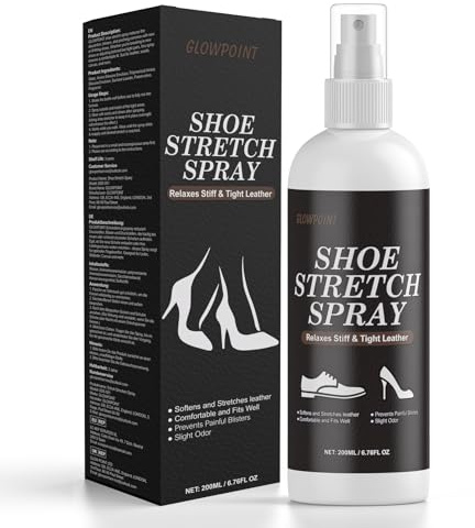 GLOWPOINT Shoe Stretcher Spray, 200ml Boot Stretch Spray for Man and Woman, Professional Leather Softener to Relieve Tight Fitting Shoes, Shoe Stretcher for Leather, Suede, Fabric, Canvas