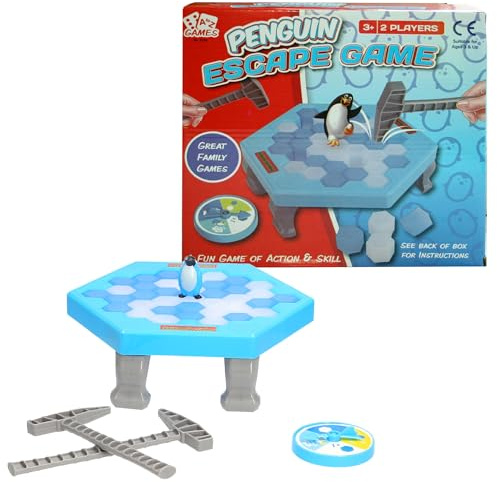 Atoz Penguin Escape Game, 2 Players, Action & Skill Board Game, Ages 3+, Family Fun