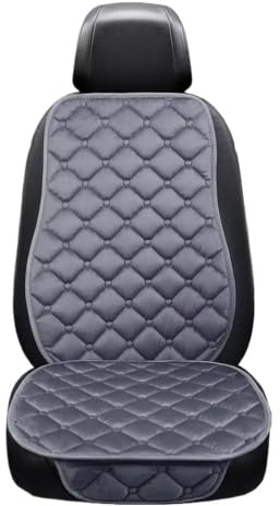 OLVESXC Autositzbezüge Winter Auto Sitzkissen Plüsch Ultra Weiche Frostschutzmittel Innen Anti Heizung Kleine Quadratische Pad Rückenlehne DREI Stücke(2-Grey)