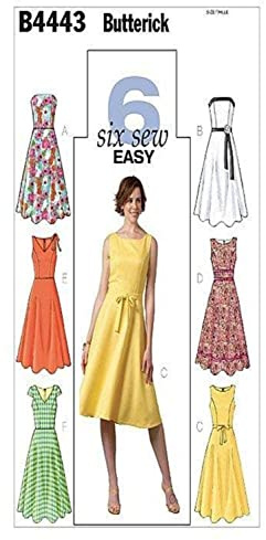 Butterick Patterns B4443 Size BB 8-10-12-14 Misses Petite Dress, Pack of 1, White