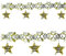 W WIDMANN MILANO Party Fashion 7901L - Girlande Happy New Year, Länge 3 Meter, Gold-Silber, holografische Folie, Sterne, Silvester, Neujahr, Party