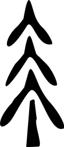 blattwerk-design Brandzeichen der Pferderassen Baden- Würtemberg- Schwarzwälder M071 Grau