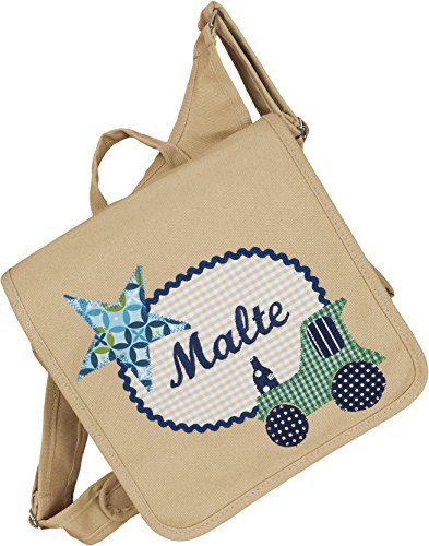 crepes suzette Kindergartentasche, Kindergartenrucksack, Tasche mit Namen, Kindergartentasche mit Namen, Namenstasche, Traktortasche, Kindergartentasche mit Traktor