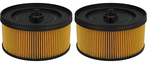 vhbw Lot de 2x filtres à cartouche compatible avec Kärcher WD 5.500M, WD 5.600MP, WD 5.800 eco!ogic aspirateur à sec ou humide - Filtre plissé