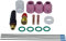 RIVERWELD TIG Kurz Gaslinseneinheit 17GL332 10N24S 2,4 mm Klarer Glasbecher #10 16mm Keramische Becher 53N, 2% Lanthanoxidhaltiger Wolframelektrode WL20 SR WP 17 18 26 WIG-Schweißbrenner 17 Stück