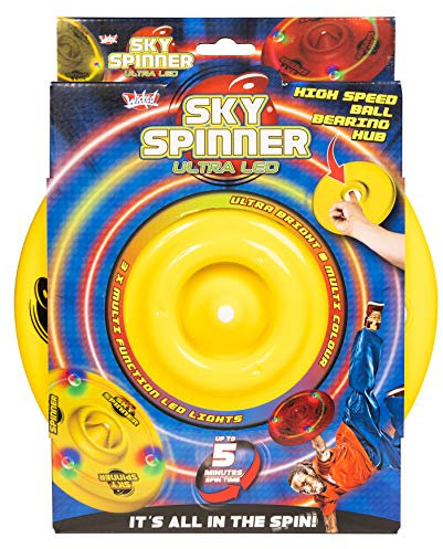 Wicked Vision WKSKL The Next Level with a super high Speed Ball-Bearing Wicked Sky Spinner Ultra LED Ultimate Trick Disc, Rot, Blau oder Gelb