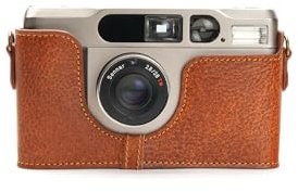 Handgefertigt aus echtem echtem Leder halbe Kamera Tasche Tasche Abdeckung für Contax T2 Rufous Farbe
