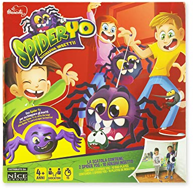 Nice Group - Spider Yo Acchiappa insetti, gioco di società di abilità e memoria, per bambini dai 4 anni - 47990
