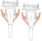 Maymom Milchbeutel-Adapter, Widemouth 2.Generation; Kompatibel mit Spectra Avent Pumpen;den meisten Milchbeuteln Lansinoh-Beutel;Zur Desinfektion keine Mikrowellen- oder Dampfbeutel verwenden;2 Stck.