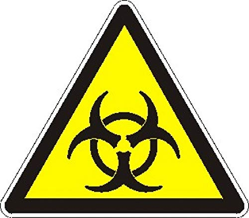 Aufkleber: Warnung vor Biogefährdung - Aufkleber 100 mm nachleuchtend