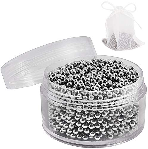 HONZUEN Bolas de Limpieza con Bolsa de Limpieza, Perlas de Limpieza Reutilizables de Acero Inoxidable-Set de 2000 Perlas Limpiadoras Bolitas para Decantadores Vasos Jarras