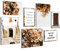 Novart Wandbilder Altstadt Zitate - KOMPLETT AUFHÄNGFERTIG - Orange Wohnzimmer Schlafzimmer - 7 Moderne Mood-Bilder - N014971a