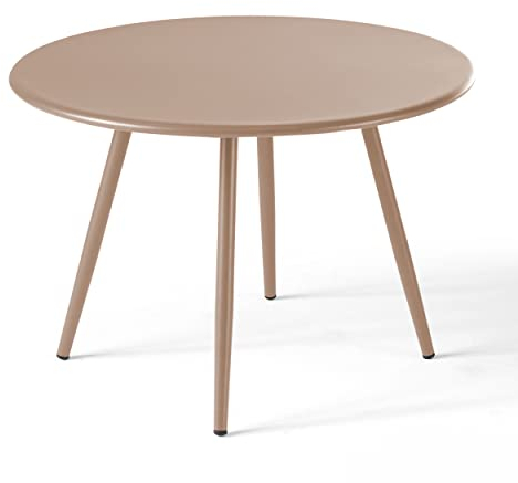 Oviala Couchtisch, Taupe, rund, 40 x 29,5 cm, Stahl Palavas