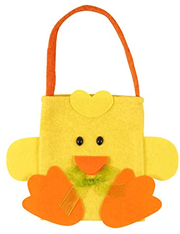 Widdle Gifts Easter Baskets, Buckets, Accessories - Felt Chick Bag - Yellow
