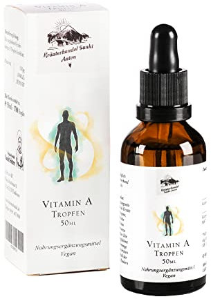 KRÄUTERHANDEL SANKT ANTON - Vitamin A Tropfen - Hohe Bioverfügbarkeit & Laborgeprüft - Vitamin A Hochdosiert In Deutscher Premium Qualität (50ml)