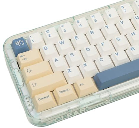 Cmokifuly Soymilk Keycaps Cherry Profile Keycaps Custom Keycaps for Mechanical Keyboard,136 Keys Set PBT Keycaps Dye Sublimation Keycaps (Soymilk)