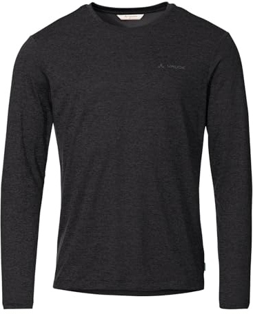 VAUDE Herren Langarmshirt Essential LS T-Shirt, schnelltrocknend und pflegeleicht, atmungsaktiv, Black, M