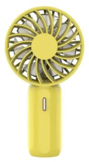 Handheld Pocket Size Mini Fan USB Rechargeable (Yellow)
