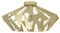 EGLO Deckenlampe Carlton, Deckenleuchte im Retro Design, Vintage Wohnzimmerlampe aus Metall in Gold, Lampe Decke, Flurlampe mit E27 Fassung