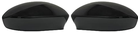 KYYET Cubierta de espejo retrovisor lateral compatible con Fiat 500 2007-2020 (negro brillante)
